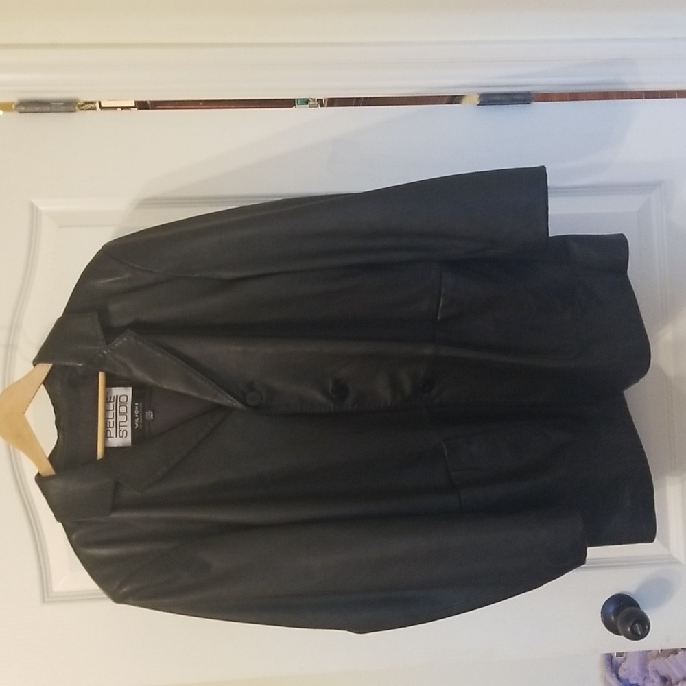 Wilsons Pelle Studio 100% Genuine Leather Vintage 90's Coat/Blazer Size 2XLT